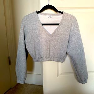 Topshop cropped sweatshirt
